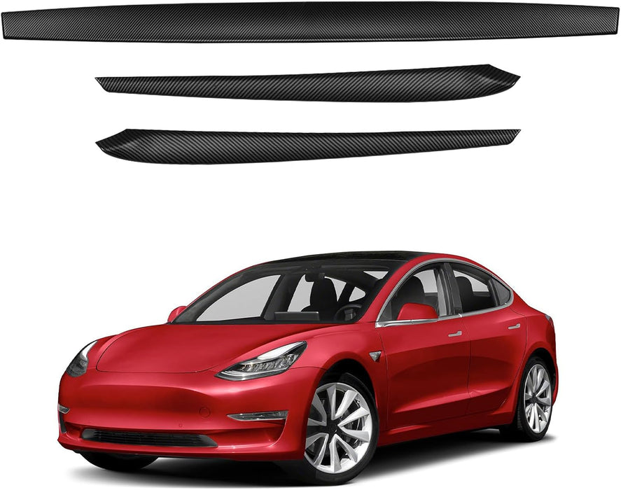 Dashboard cover and door trim set for Tesla Model Y and Model 3