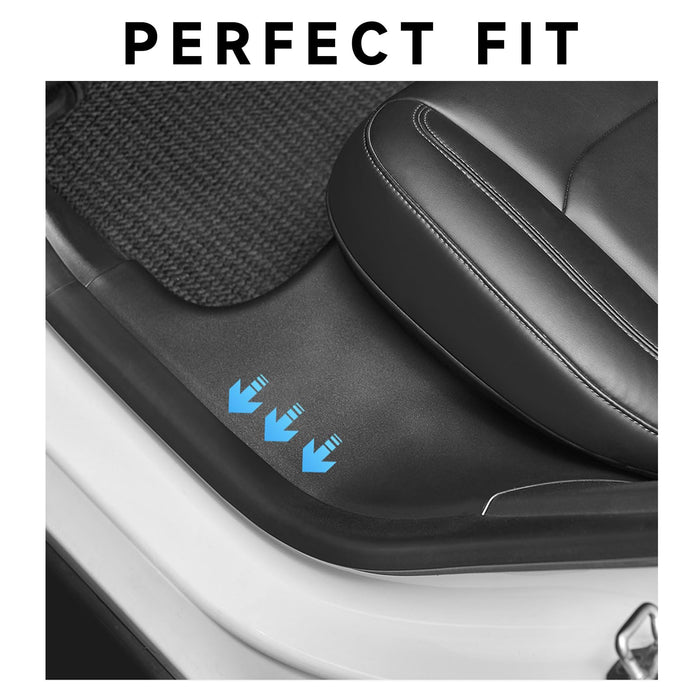 2PCS Rear Door Sill Protector Rear Door Car Pedal Kick Protection (NOT Fit 7 Seater) | 5 Seater Tesla Model Y 2021 - 2024