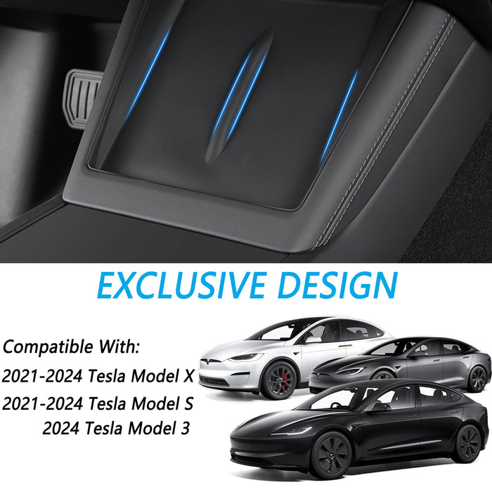 Tesla Model 3 Highland 2024 Wireless Charging Mat - Anti-Slip Silicone, Waterproof Console Accessory