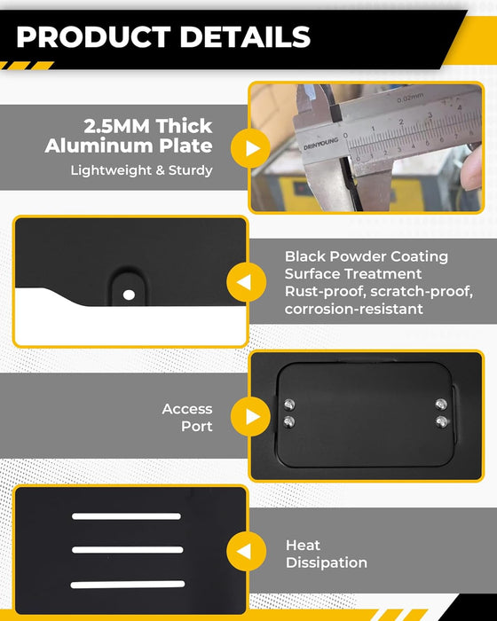 Aluminum Front Skid Plate | Underbody Engine Guard for Tesla Model 3 2017-2026 & Model Y 2020-2026 — 2.5mm Powder-Coated with Sound Insulation
