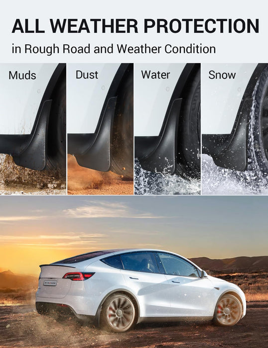 Tesla Model 3 Highland 2024-2025 Mud Flaps - No Drilling, All-Weather Splash Guards (Set of 4)