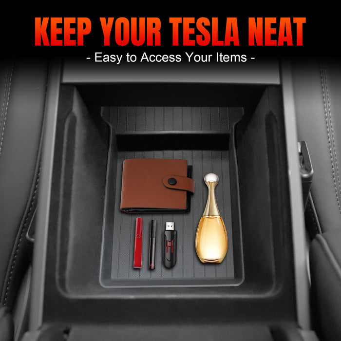 Tesla Model 3 Highland 2024 Center Console Organizer - Lower Tray Interior Storage Box