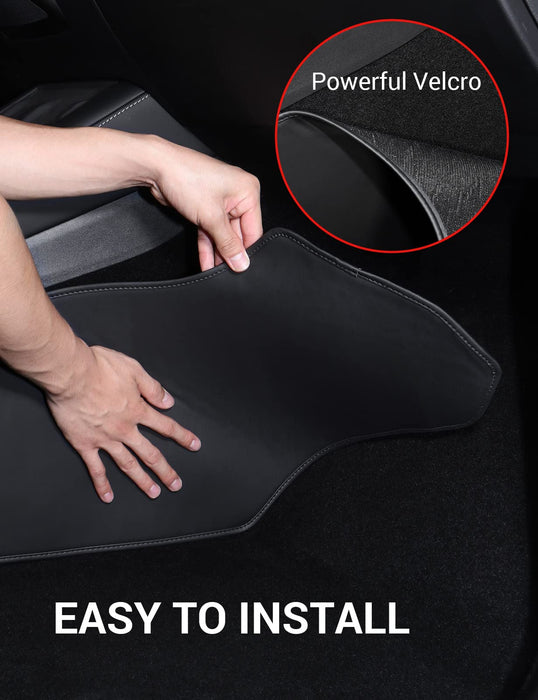 Center Console Side Anti-Kick Mats Waterproof & Dust Resistant Protector Cover Leather Pad | Tesla Model Y 2020 - 2024