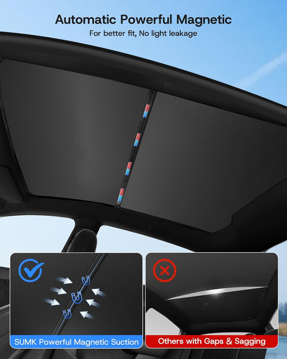 Graphene Glass Roof Sunshades (2 pcs) | Tesla Model Y Juniper (2025-2026)