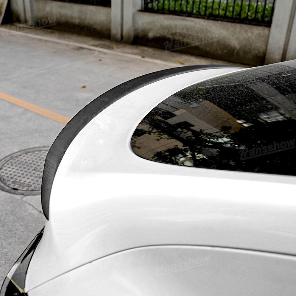 Tesla Model Y Real Carbon Fiber Tail Spoiler Wing Rear Trunk Lid ...