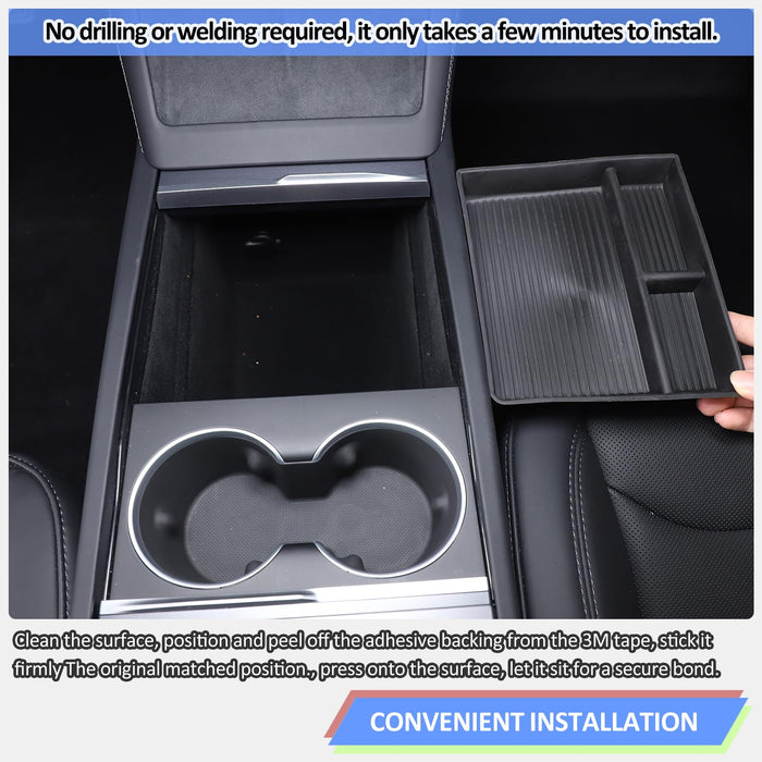 Tesla Model 3 Highland 2024 Center Console Organizer - Armrest Storage Box & Privacy Divider, ABS