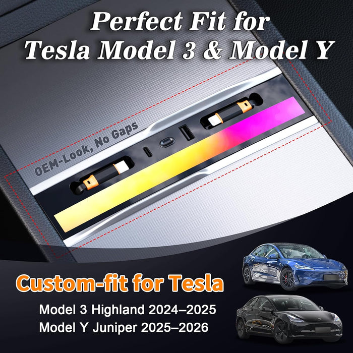 Model Y Juniper USB HUB Adapter with Interior LED Light & Retractable cable