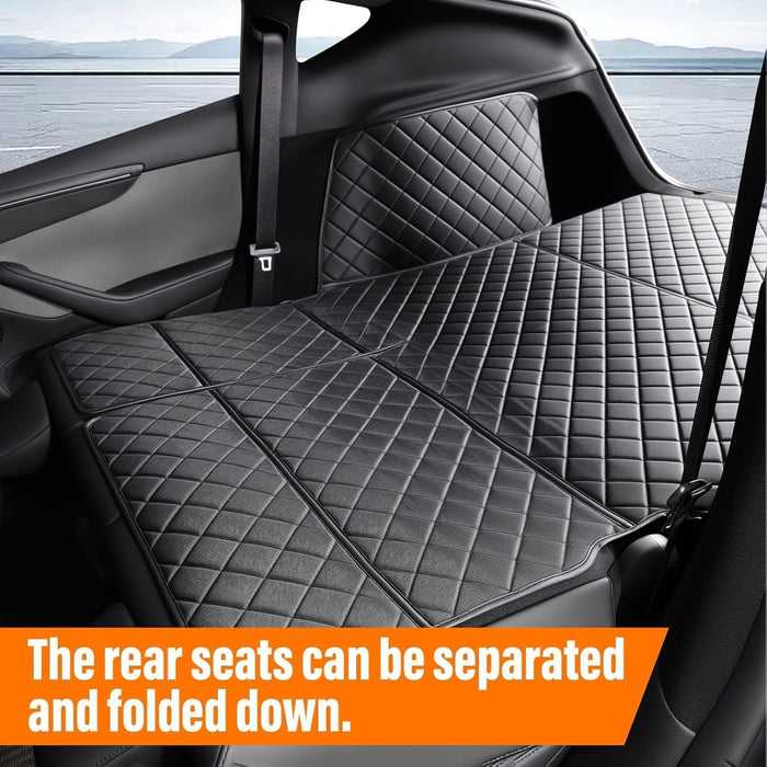 Tesla Model Y Juniper Trunk Mat 2025-2026 & 2019-2024 | Waterproof All-Weather Cargo Liner & Dog Seat Cover