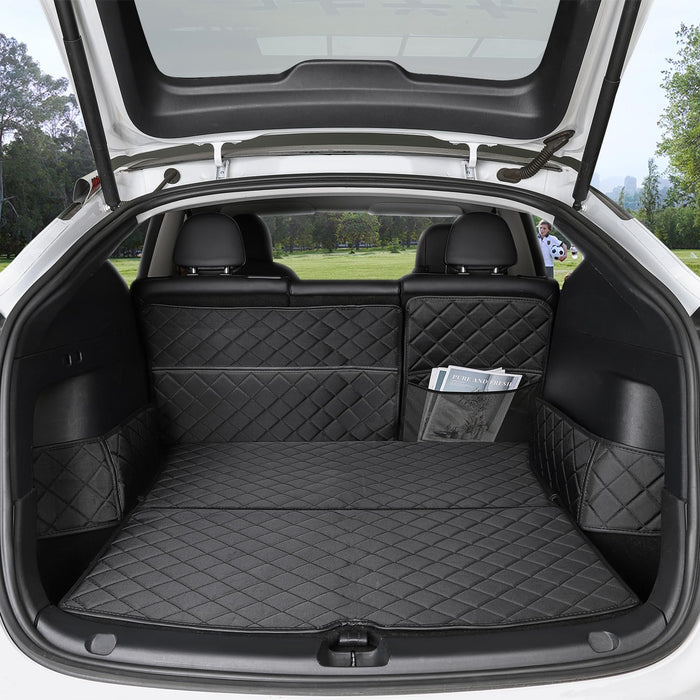 Tesla Model Y Juniper Trunk Mat 2025-2026 & 2019-2024 | Waterproof All-Weather Cargo Liner & Dog Seat Cover