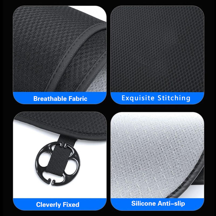 Rear Seat Cover for Tesla Model 3 Highland 2024-2026 | Model Y Juniper 2026 | 3PCS Black Ice Silk Protector Mat