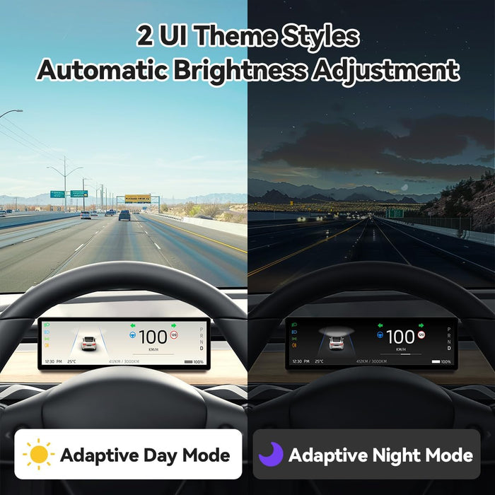 TESERY 8.8 Inch Touch Screen Instrument Cluster Dashboard Display for Model 3 / Y