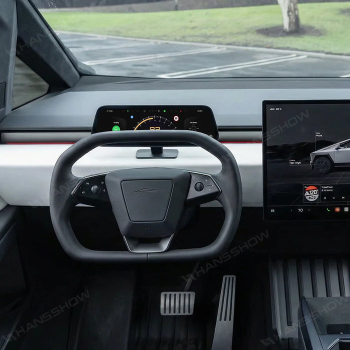 Cybertruck 9.6 inch Heads Up Display with Wireless CarPlay | No Disassembly Install for Tesla Cybertruck (2024+)