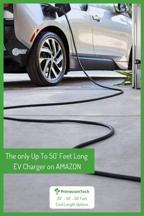 Primecom 32 Amp Level 2 Electric Vehicle (EV) Charger Amperage Adjustable