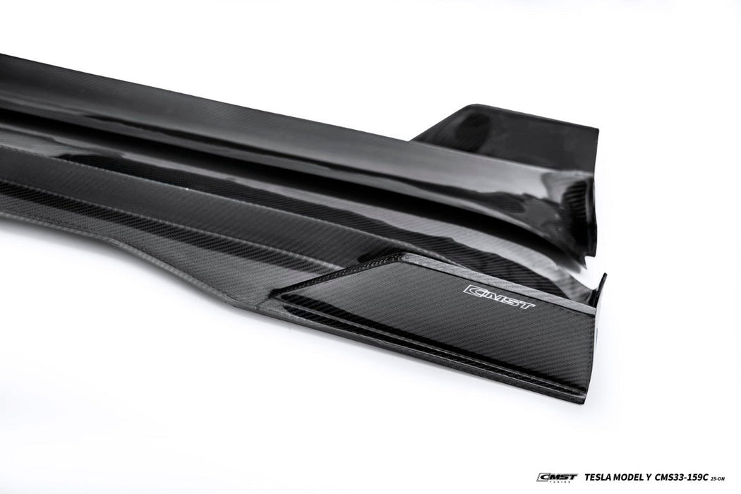 Faldones laterales CMST Tuning V1 para Tesla Model Y Juniper 2026-ON en fibra de carbono/FRP