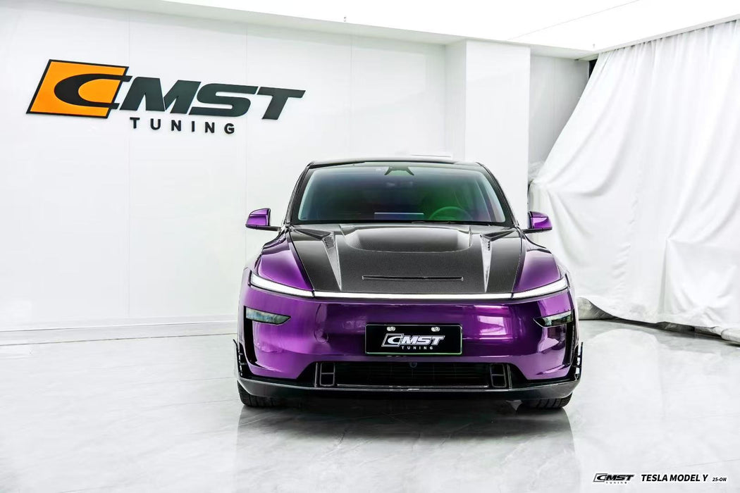 Borde frontal CMST Tuning V2 para Tesla Model Y Juniper 2026-ON en fibra de carbono/FRP