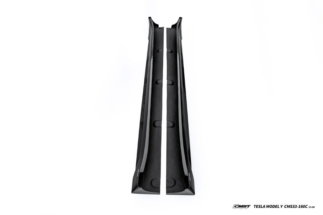 Faldones laterales CMST Tuning V2 para Tesla Model Y Juniper 2026-ON en fibra de carbono/FRP