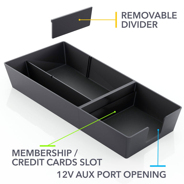 Lower Center Console Organizer | Tesla Model S / Tesla Model X 2021-2026