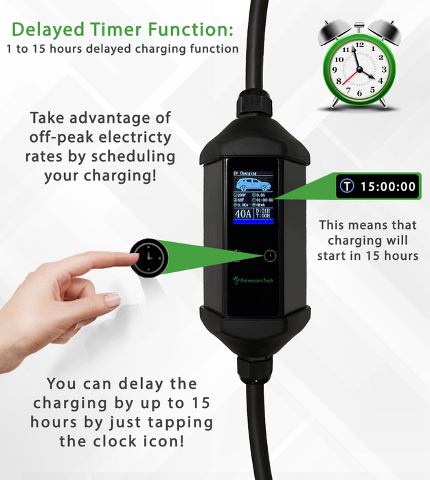 Primecom 40 & 48 Amp Level 2 EV Charger 220 Volt | 30 - 40 - 50 Feet
