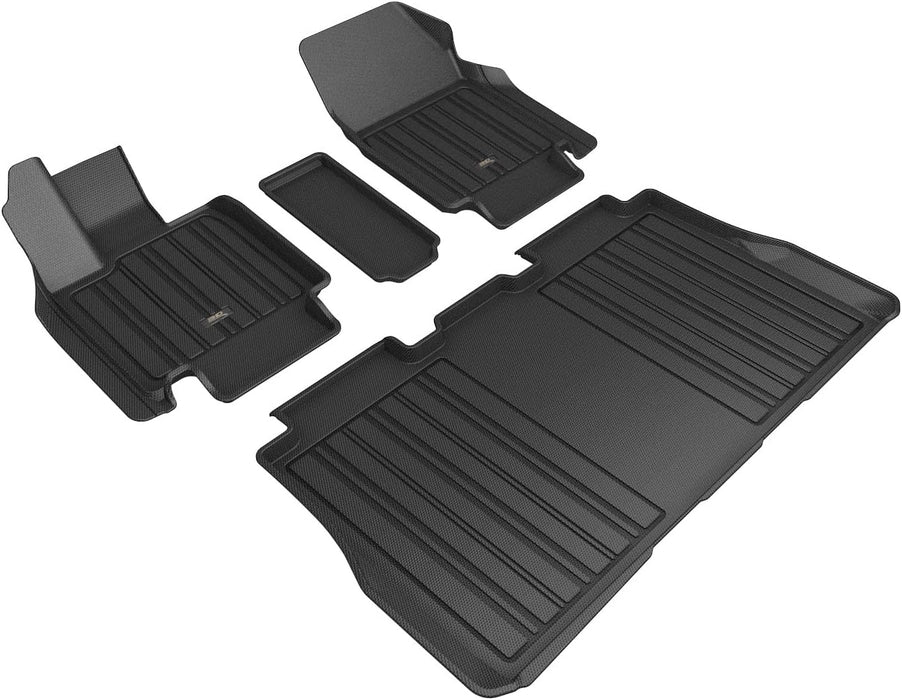 3D MAXpider Floor Mat Set - Custom Fit for Tesla Cybertruck 2024-2025 (Black, Front & Rear Rows) Kagu & Elitect