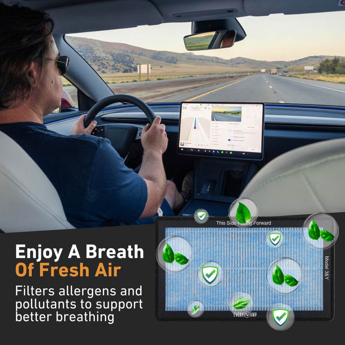 HEPA+Activated Carbon Cabin Air Filters for Tesla Model 3 and Y