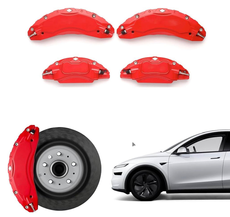 Caliper Covers 19"/20"/21" (Red & Matte Black) | Tesla Model Y - EV Bandit