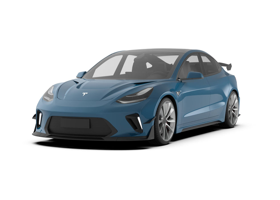 Tesla Model 3 “HACKER” Narrowbody Fibre Glass Reinforced Plastic Complete Body Kit (FRP)