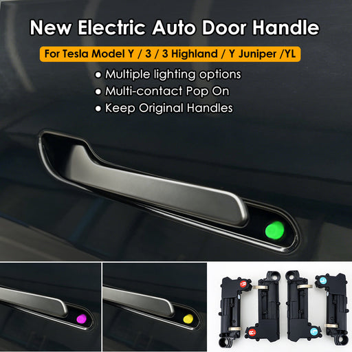 Wireless auto present door handles for Tesla Model 3 and Model Y