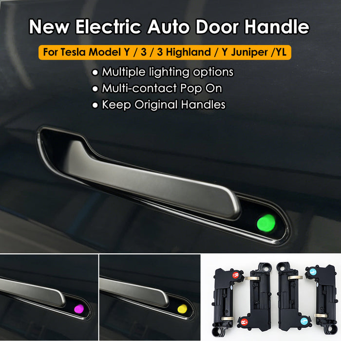 Wireless auto present door handles for Tesla Model 3 and Model Y