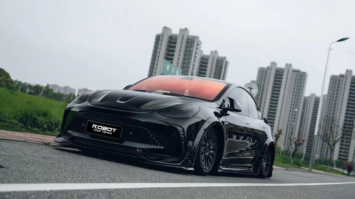Robot Craftsman "STARSHIP" Widebody Wheel Arches for Tesla Model Y Performance AWD Carbon Fiber/FRP