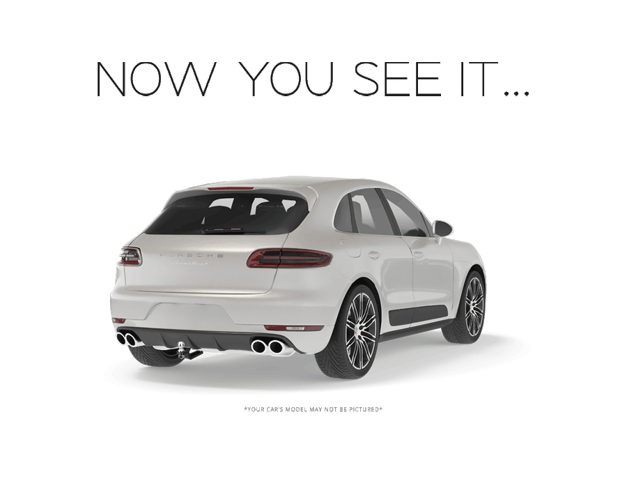Porsche Cayenne with hidden Stealth hitch - now you see it, now you don't