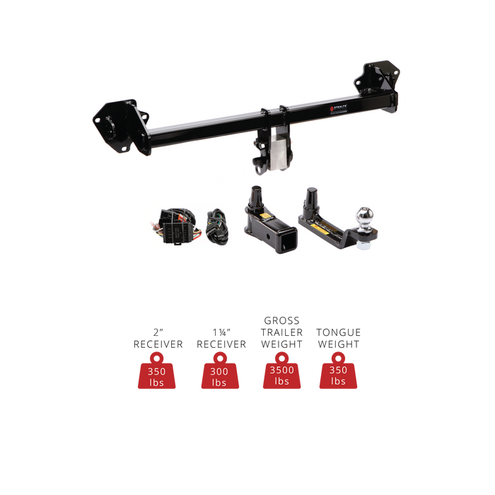 Stealth Hidden Hitch SHR62003 Tow + Rack Combo with Stealth wiring harness for Hyundai Ioniq 5