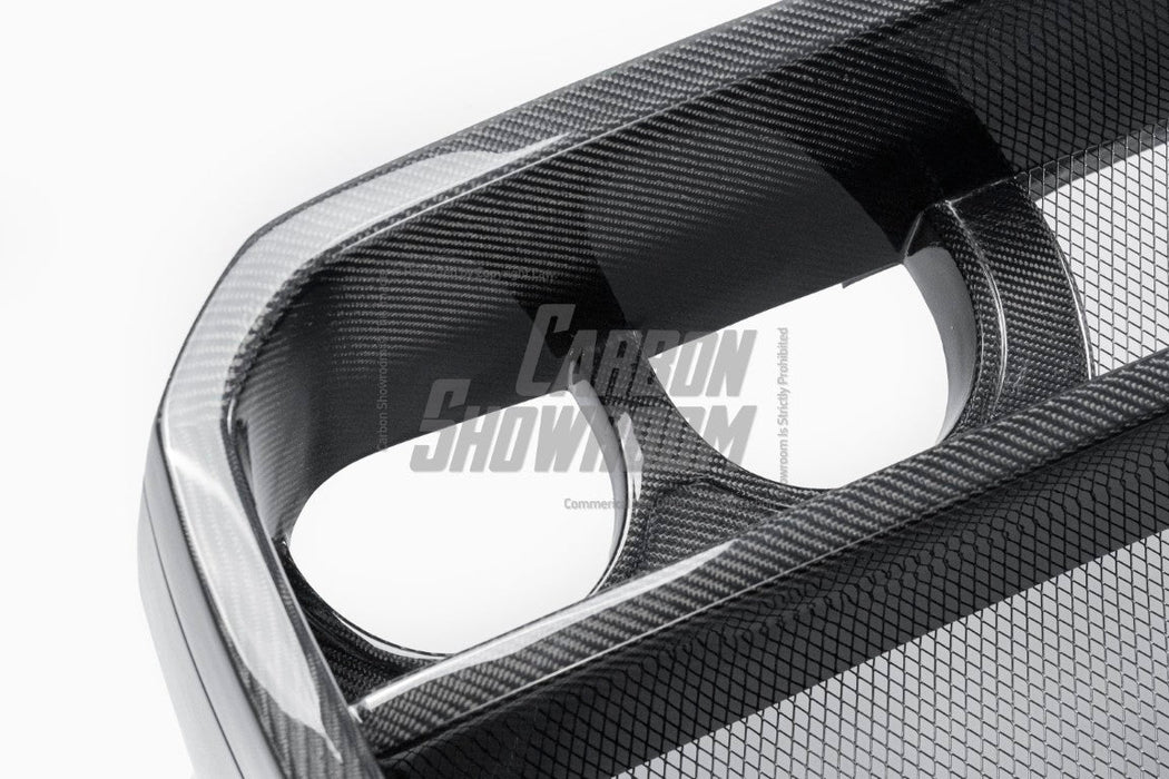Robot Craftsman CHOPPER carbon fiber front bumper on Dodge Challenger Demon