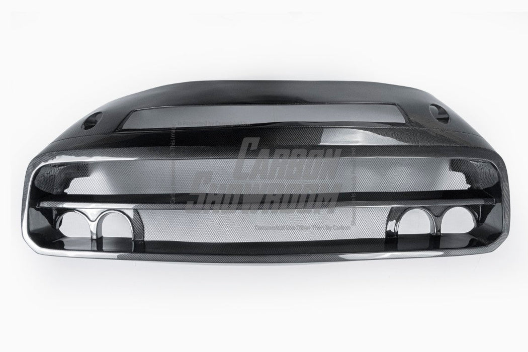 Robot Craftsman CHOPPER carbon fiber front bumper on Dodge Challenger Scat Pack