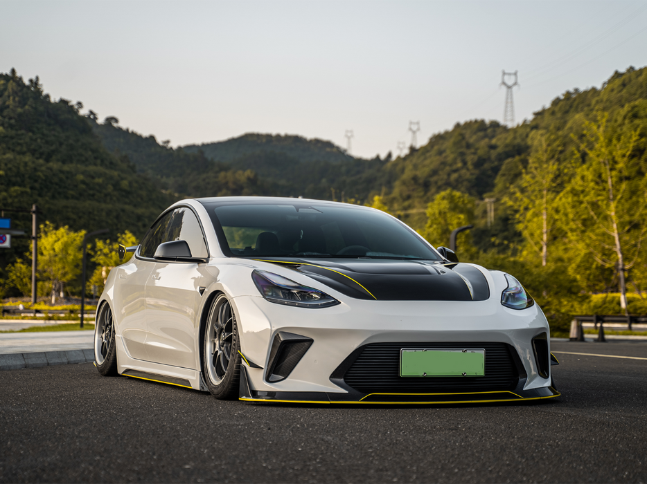 "Hacker"  V1 Hood Bonnet For Tesla Model 3