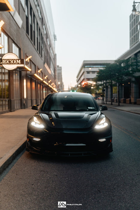 "Hacker"  Widebody V1 Hood Bonnet For Tesla Model 3