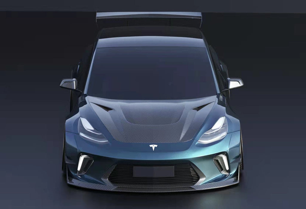 "Hacker"  Widebody Wheel Arches & Side Skirts For Tesla Model 3