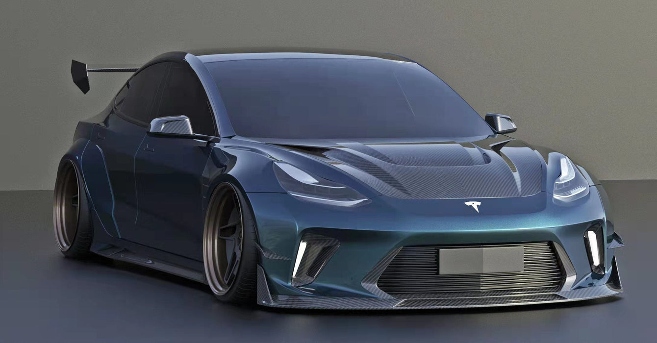 "Hacker"  Widebody Full Body Kit For Tesla Model 3