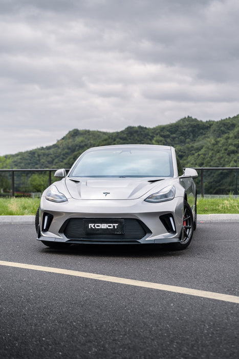 "Hacker"  Narrow Body Front Bumper & Front Lip For Tesla Model 3