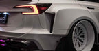 Widebody fender flares and side skirts