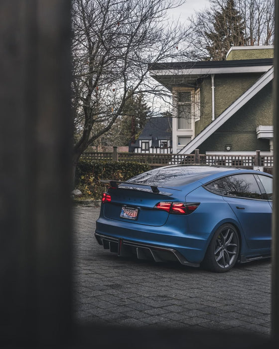 Alerón trasero "Crypton" para Tesla Model 3 Performance/Base Sedan en fibra de carbono/FRP