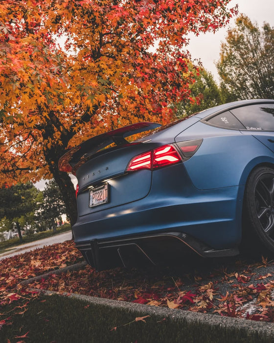 Alerón trasero "Crypton" para Tesla Model 3 Performance/Base Sedan en fibra de carbono/FRP