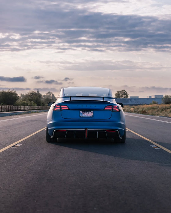 Alerón trasero "Crypton" para Tesla Model 3 Performance/Base Sedan en fibra de carbono/FRP