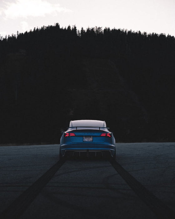 Alerón trasero "Crypton" para Tesla Model 3 Performance/Base Sedan en fibra de carbono/FRP