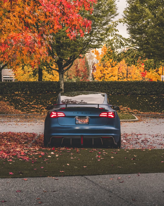 Alerón trasero "Crypton" para Tesla Model 3 Performance/Base Sedan en fibra de carbono/FRP