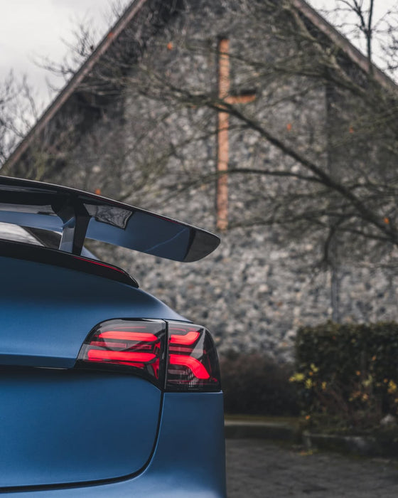 Alerón trasero "Crypton" para Tesla Model 3 Performance/Base Sedan en fibra de carbono/FRP