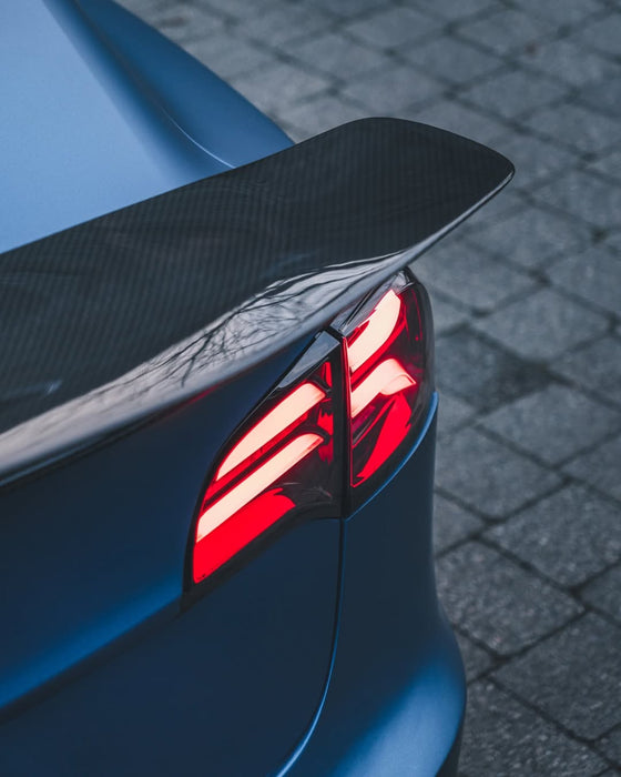 Alerón trasero "Crypton" para Tesla Model 3 Performance/Base Sedan en fibra de carbono/FRP