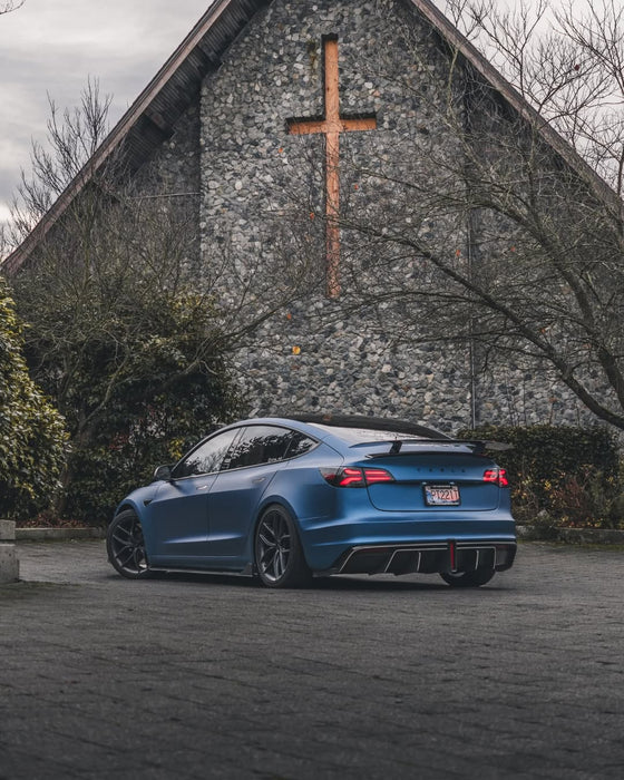 Alerón trasero "Crypton" para Tesla Model 3 Performance/Base Sedan en fibra de carbono/FRP