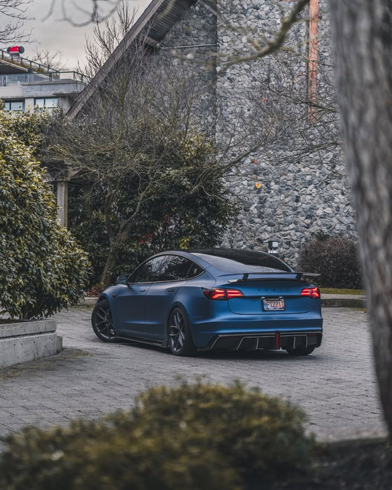 Alerón trasero "Crypton" para Tesla Model 3 Performance/Base Sedan en fibra de carbono/FRP