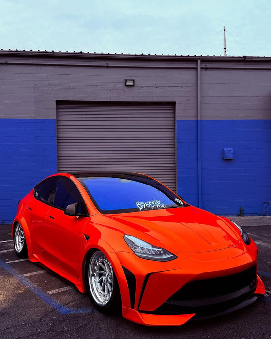 Robot Craftsman "STARSHIP" Widebody Wheel Arches for Tesla Model Y Performance AWD Carbon Fiber/FRP