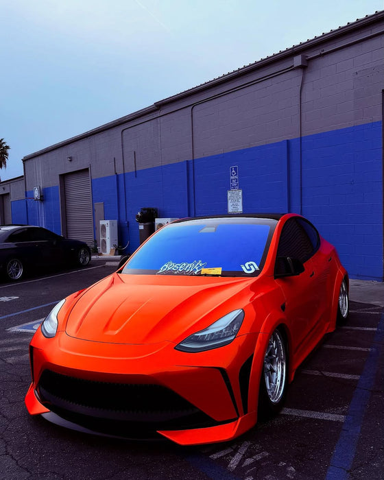 Robot Craftsman "STARSHIP" Widebody Wheel Arches for Tesla Model Y Performance AWD Carbon Fiber/FRP